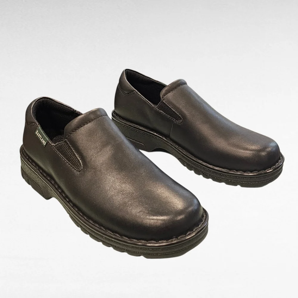 Eastland Newport Black Leather Slip On Loafers Size 10W